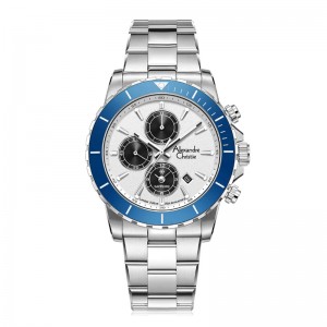 Alexandre Christie AC 6141 Silver White Blue Man Limited Edition 25th Anniversary XXMSSSLBU